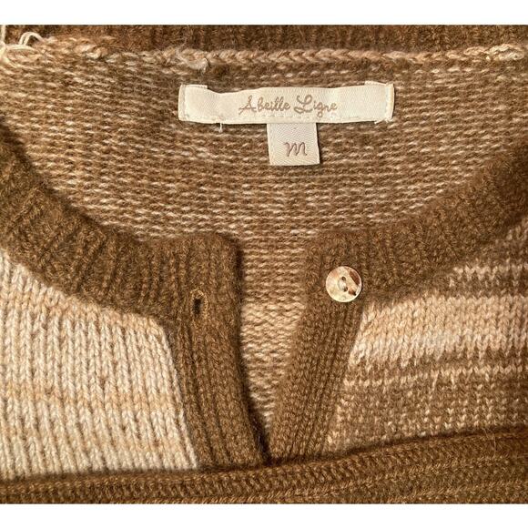 Abeille Ligne 100% Cashmere Cardigan Sweater ~ Sz M S By George Cottagecore! - Picture 6 of 8